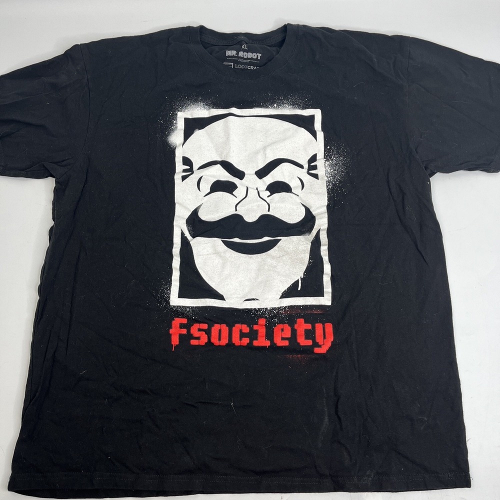 Loot Crate December 2016 Revolution Mr Robot T-shirt Size XL